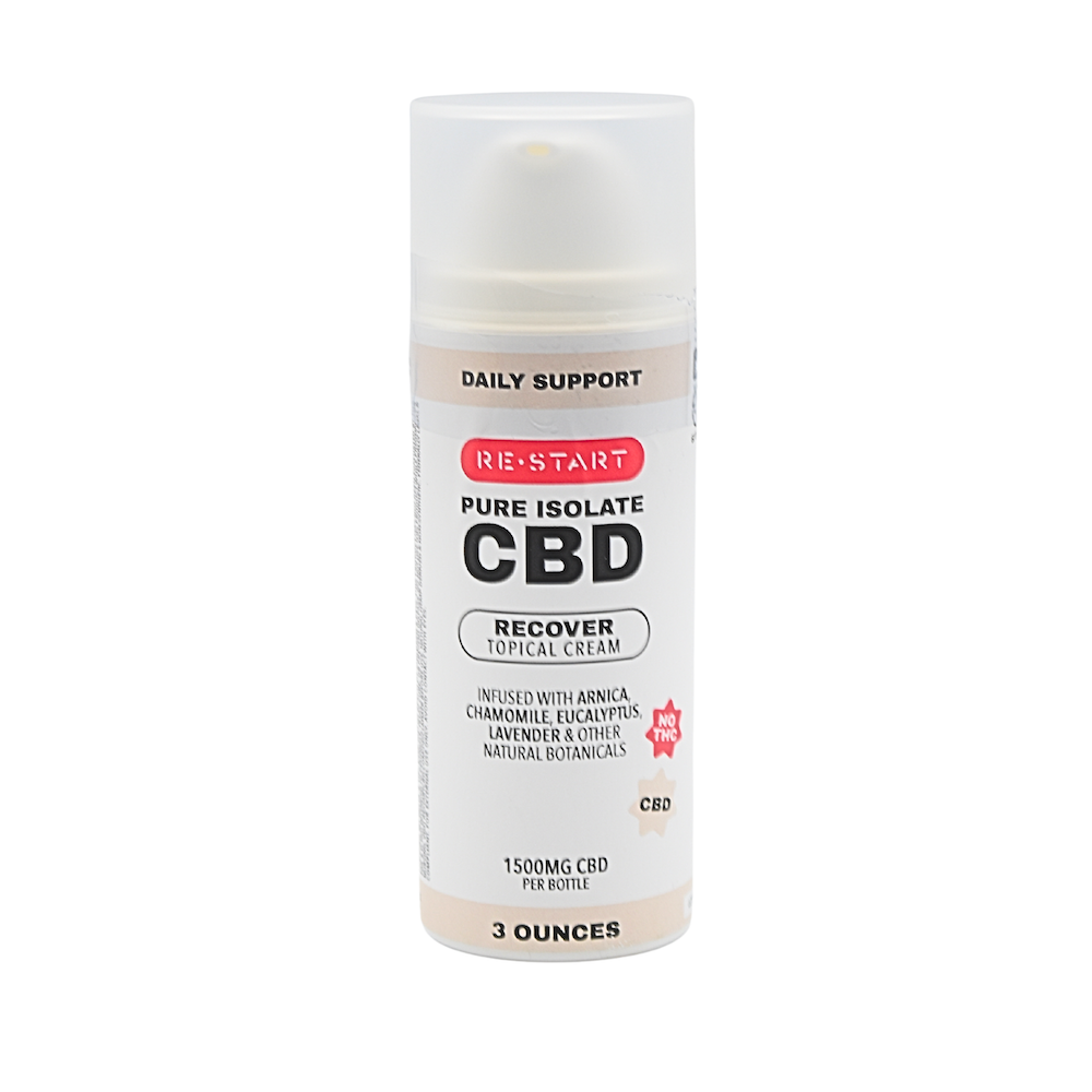 Recover CBD Topical Cream 1500mg 3oz NO THC